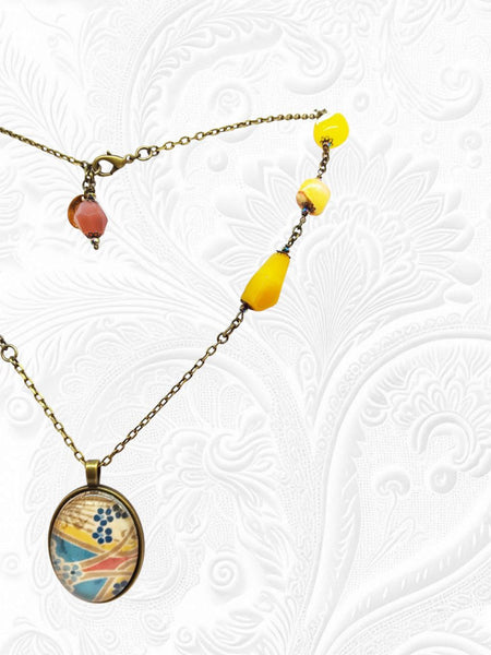 Medaglione Liberty Senape/Giallo