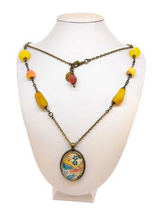 Medaglione Liberty Senape/Giallo