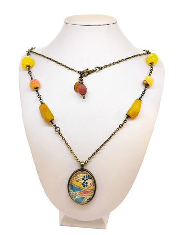 Medaglione Liberty Senape/Giallo