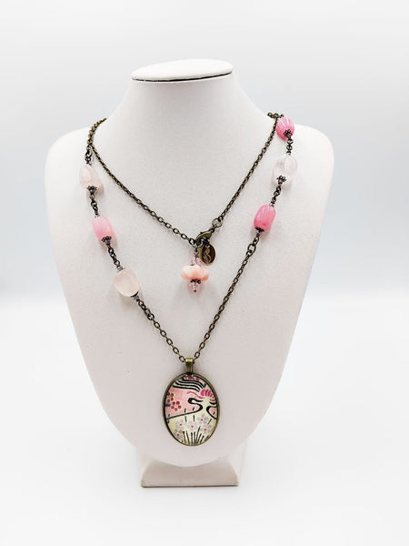 Medaglione Quarzi Rosa