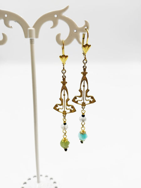 Orecchini Liberty con Pietre Dure Miste