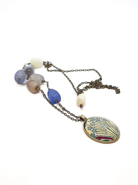 Medaglione Liberty Pervinca/Crema